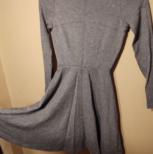 Gray flowy knee length dress